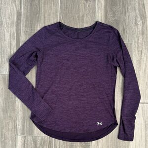 Under Armour Women's Heathered Purple Long Sleeve Tee